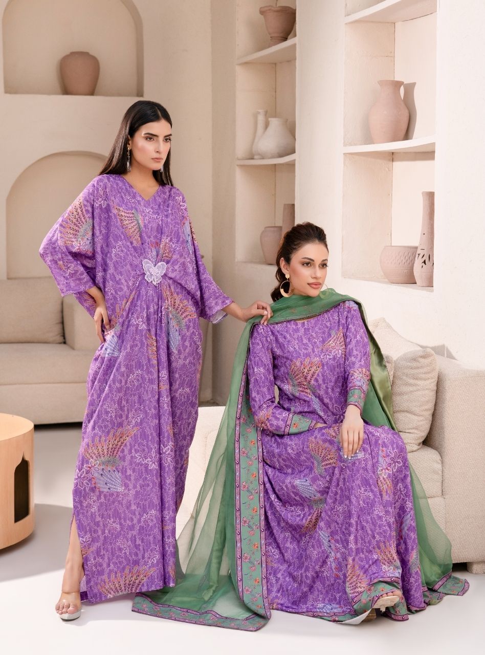 Irtiqa by Anayra Amal RTW Printed Raw Silk 1 Piece Suit Imrozia Festive Collection