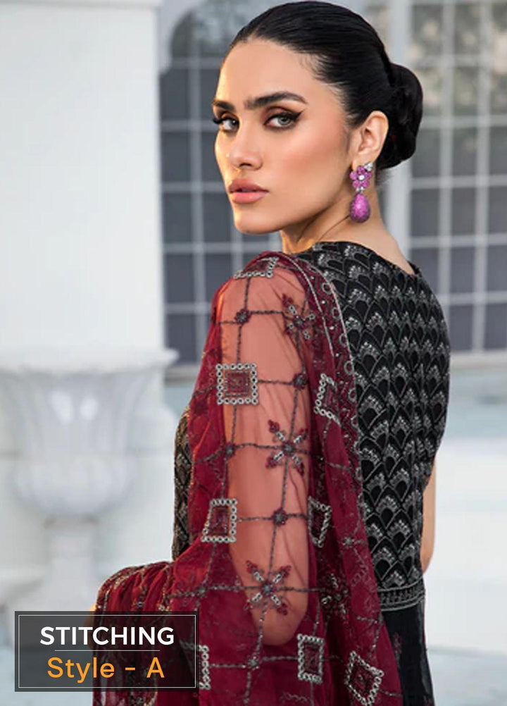 Zarif Embroidered Net Suits Unstitched 3 Piece ZF22DL ZDL-07 Salena - Luxury Collection