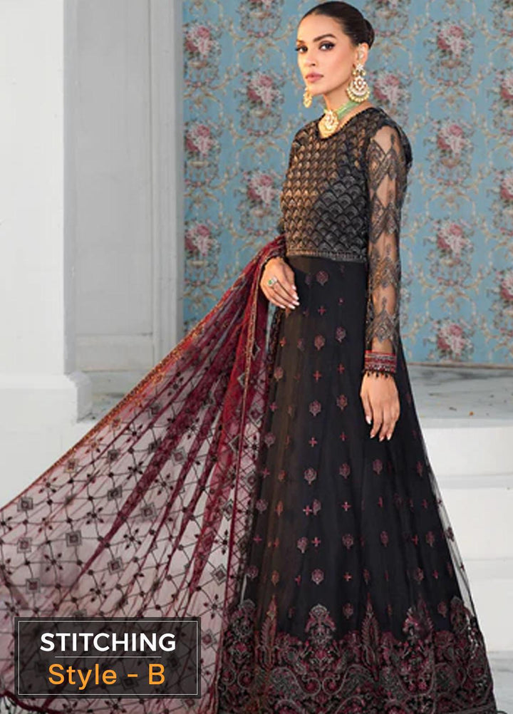 Zarif Embroidered Net Suits Unstitched 3 Piece ZF22DL ZDL-07 Salena - Luxury Collection