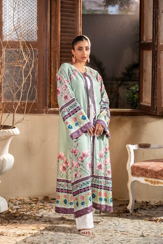Dhaga Women Pret Printed Herringbone 1 Piece Suit Sagea SS25SHDP604 - Winter Collection