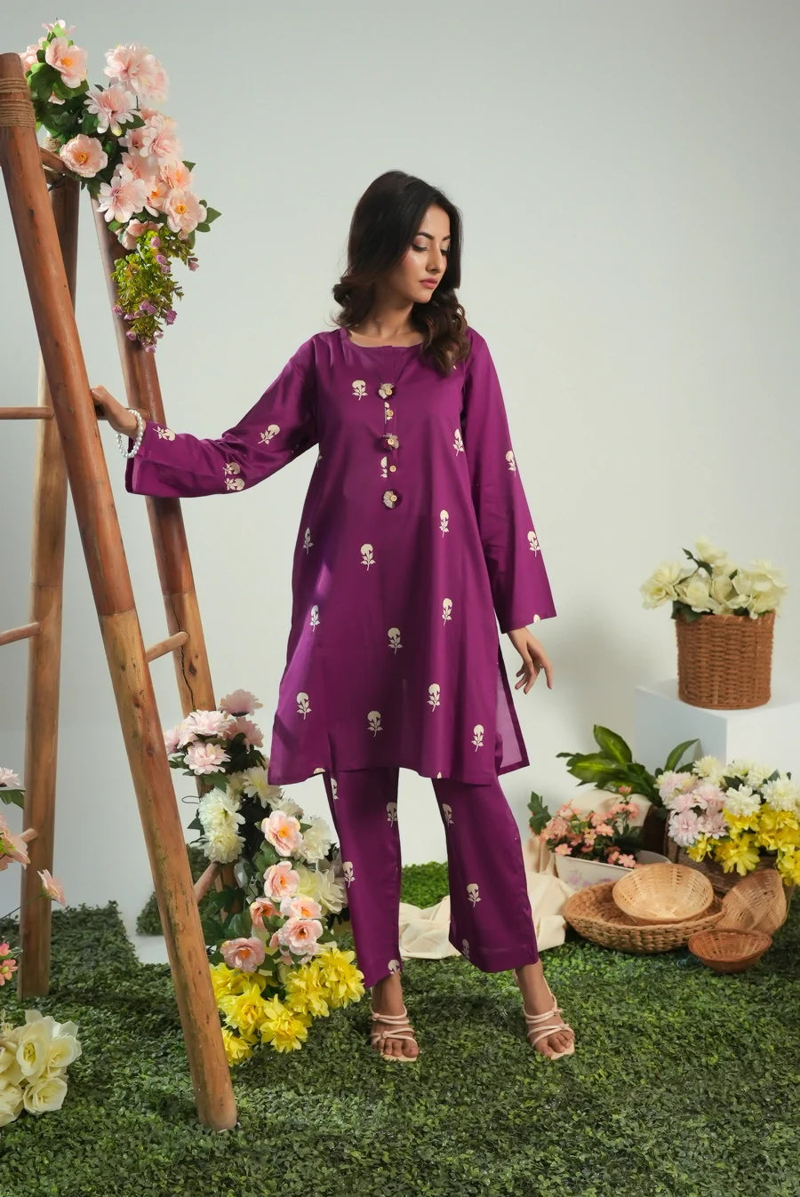 Dhaga Women Pret Printed 2 Piece Lawn Matching Separate FW24DSP0040 - Summer Collection