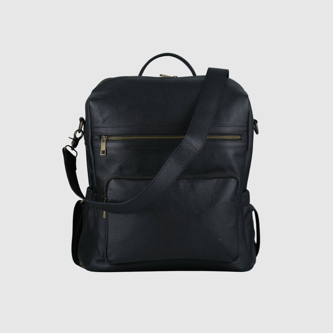 Lafanzo Unisex Leather Lunara Ladies Backpack Black - Accessories Collection