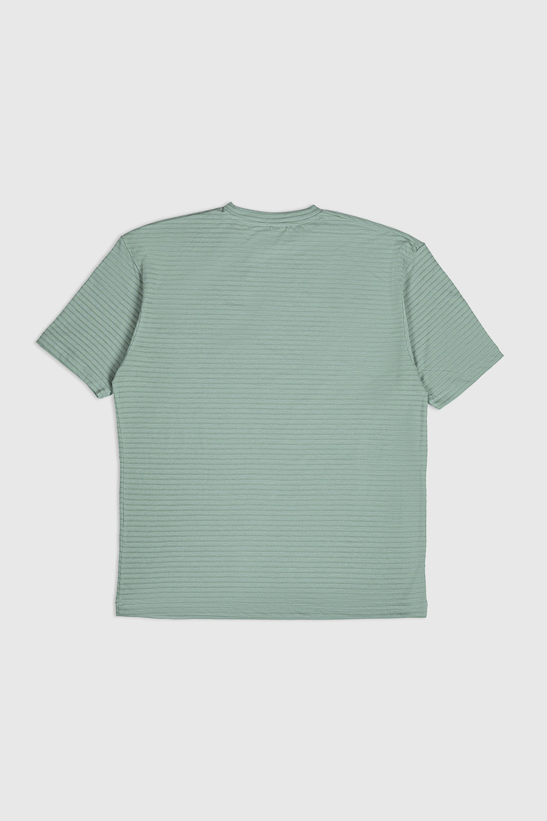 Muraqsh Ready To Wear Solids Cotton Men Sage Green Textured Oversized Tee ABDGTOT - Summer Collection