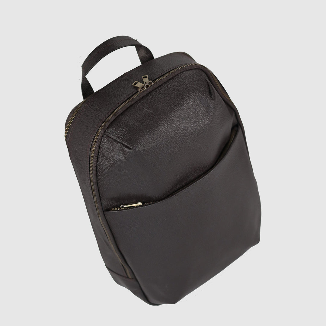 Lafanzo Unisex Leather Elite City Backpack Midnight Brown - Accessories Collection