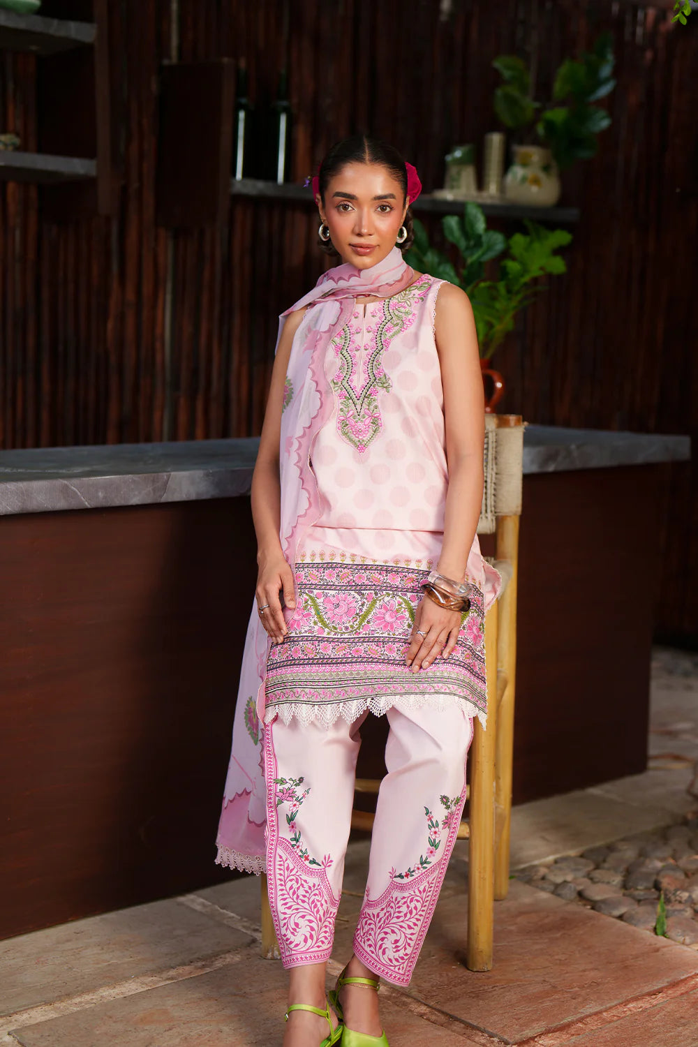Laanem by Saira Rizwan Unstitched Embroidered Lawn 3 Piece Suit SR26ULL AZURA-B - Summer Collection