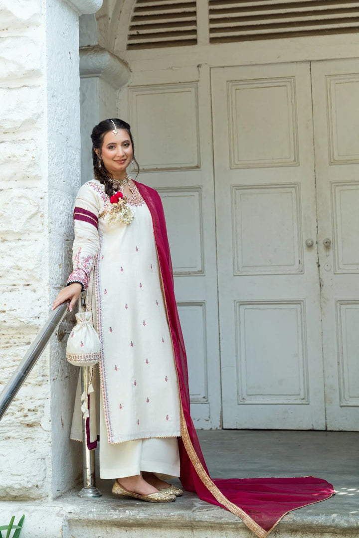 Omal by Komal Pret 3 Piece Cotton Susi Suit Dilkash - Festive Collection