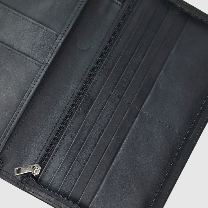Lafanzo Unisex Leather Montclair Travel Wallet Black - Accessories Collection