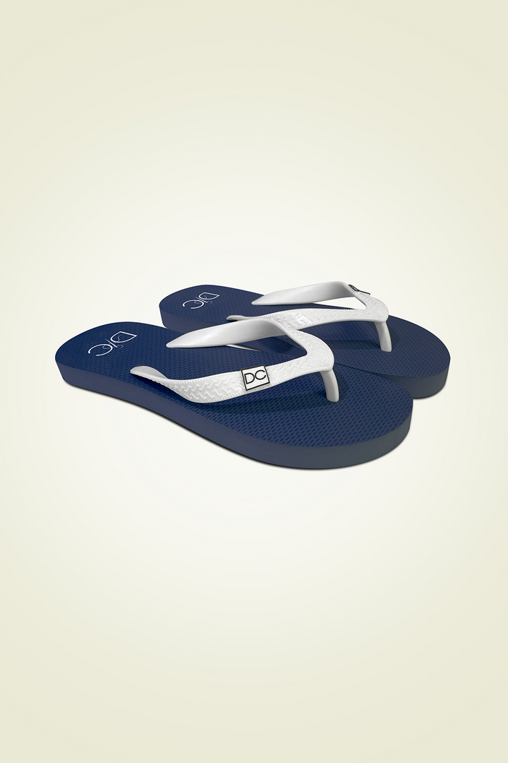 Divinely Crafted Women Flip Flops Navy Blue WFF-1225-NB - Summer Collection