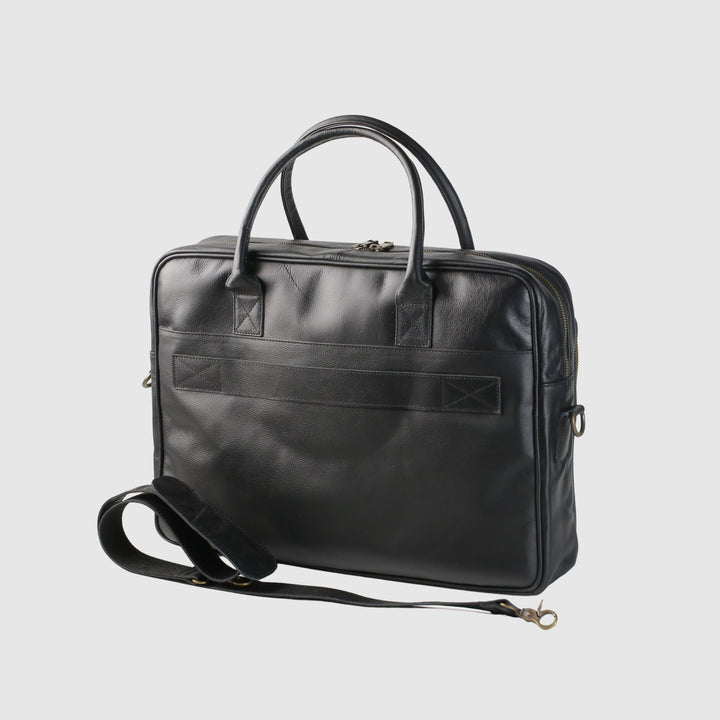 Lafanzo Unisex Leather Executive Laptop Bag Black - Accessories Collection