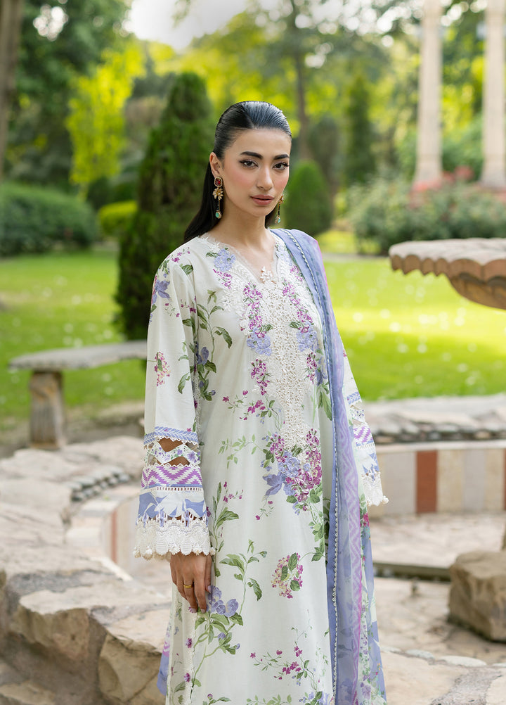 Signature by Elaf Unstitched Embroidered Lawn 3 Piece Suit EL26USLE Katie ESG-3B - Eid Collection