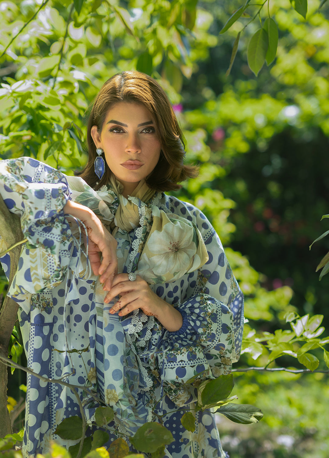 Bridgerton by Elaf Unstitched Printed Lawn 3 Piece Suit EL26ULB EPB-5A - Summer Collection