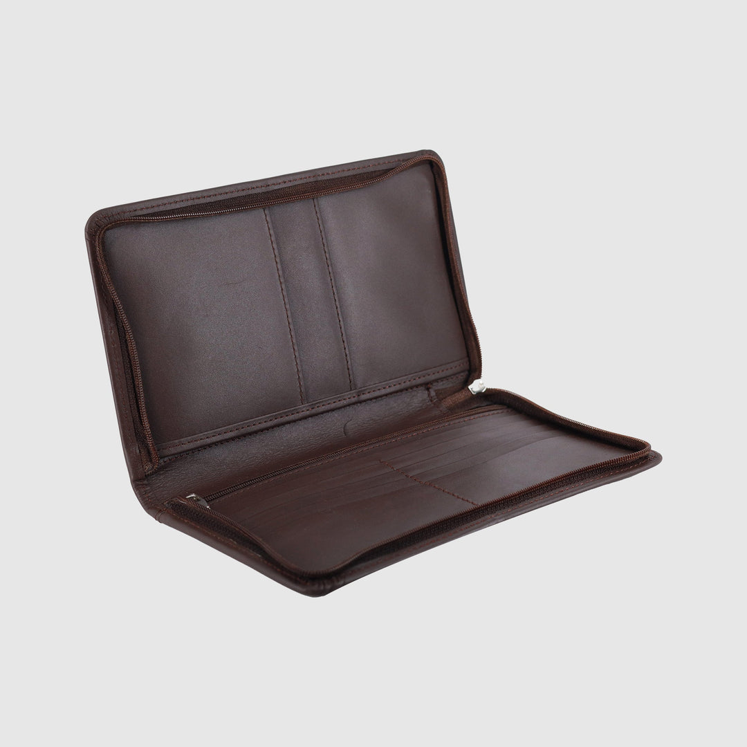 Lafanzo Unisex Leather Montclair Travel Wallet Brown - Accessories Collection