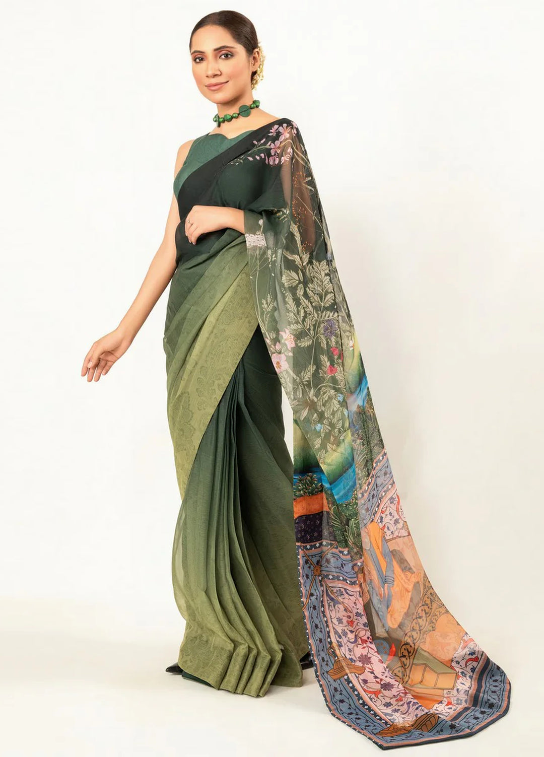 Imran Aftab RTW Printed Chiffon Saree Suit IASC 06 - Festive Collection