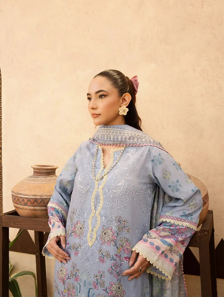 Dastaan by Menaal Unstitched Printed Lawn 3 Piece Suit ML26ULS DP-06A - Festive Collection