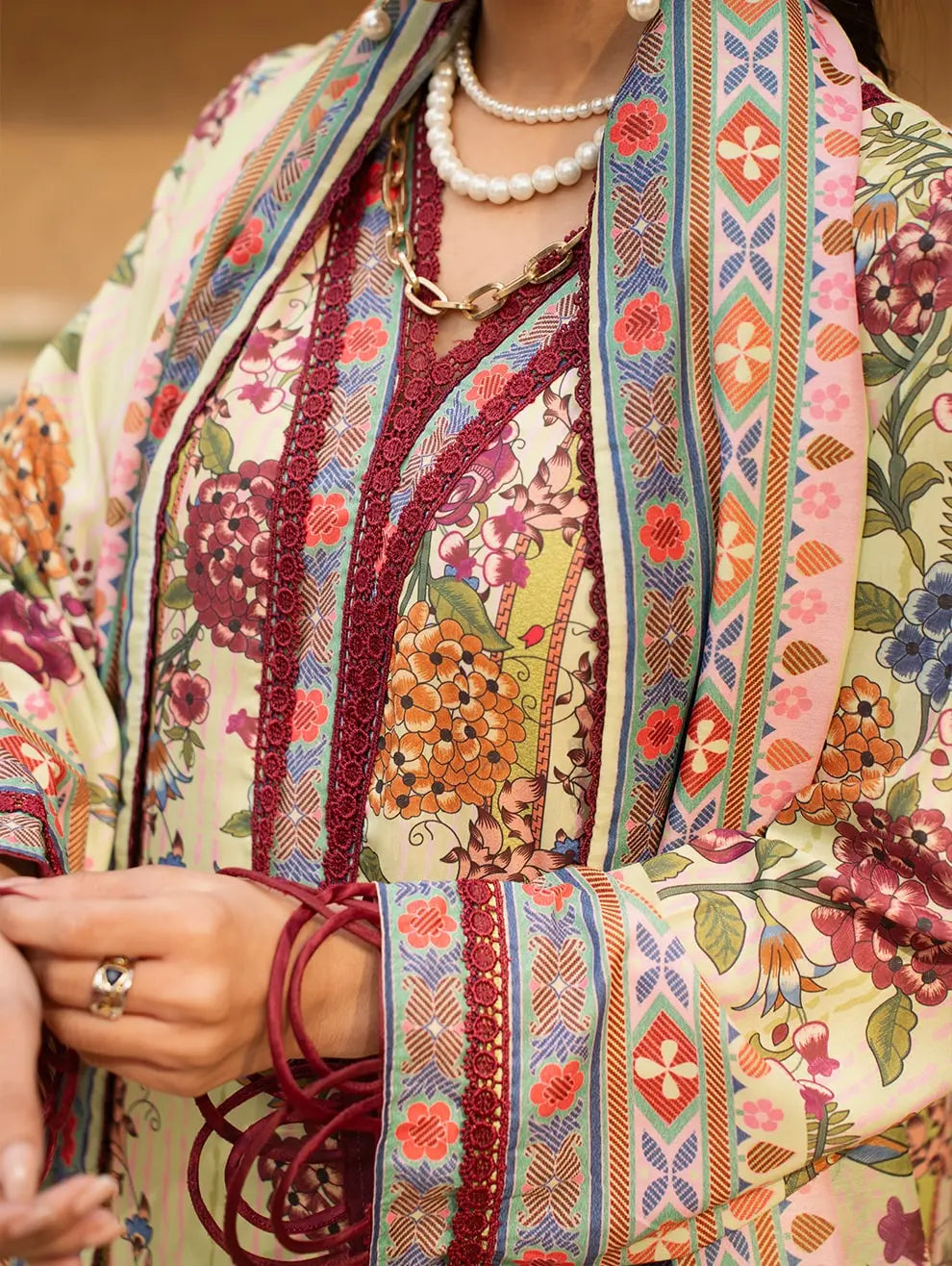 Dastaan by Menaal Unstitched Printed Lawn 3 Piece Suit ML26ULS DP-05A - Festive Collection