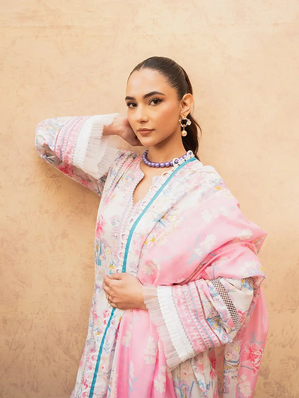 Dastaan by Menaal Unstitched Printed Lawn 3 Piece Suit ML26ULS DP-04B - Festive Collection