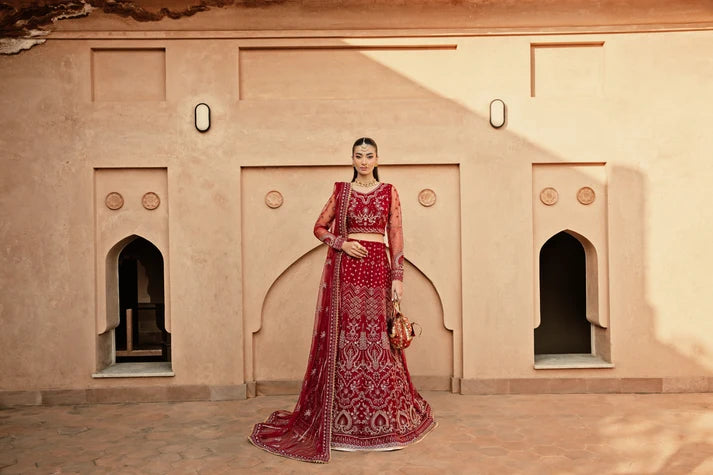 Florent Embroidered Organza Suits Unstitched 3 Piece FL25FU FL-04 - Formals Collection