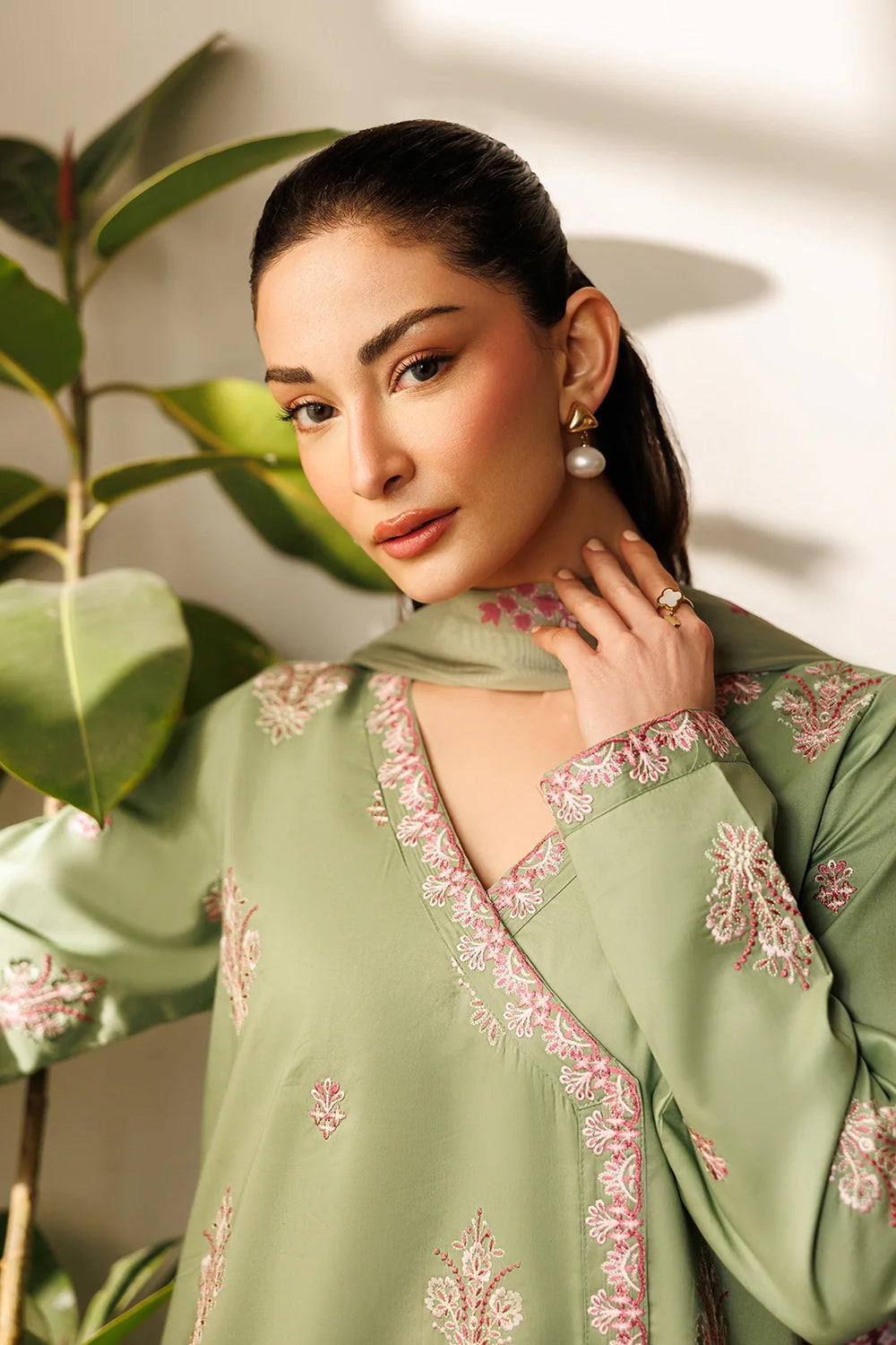 Winter Solstice by Panache Women RTW Embroidered Cotton 3 Piece Vera - Casual Collection