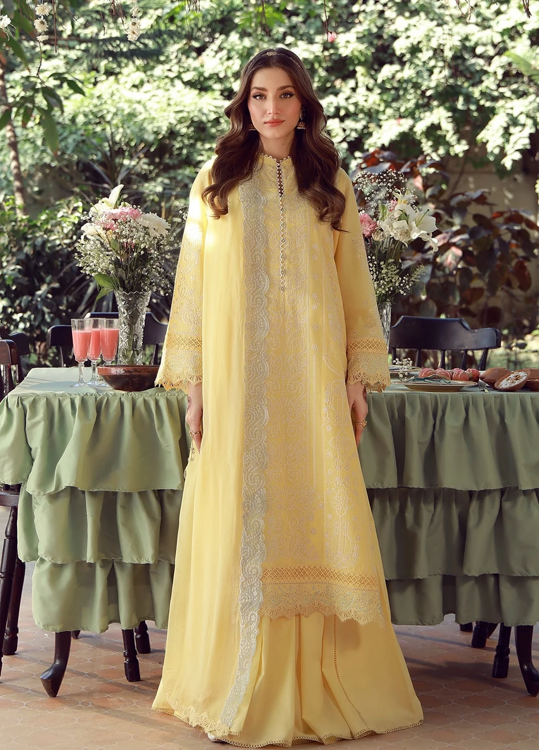 Sahar Unstitched Chikankari Lawn Butterlicious 3 Piece Suit CK-26-V2-10 - Summer Collection