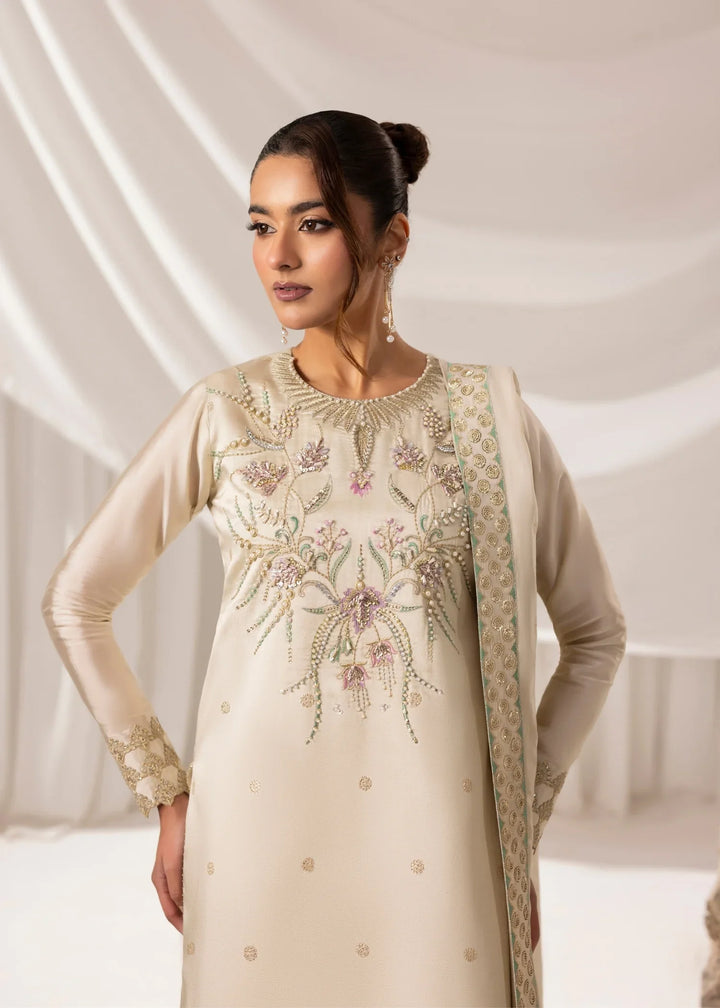 Celeste by Jamni RTW Embroidered Sheesh Silk 3 Piece Suit HALO Festive Collection