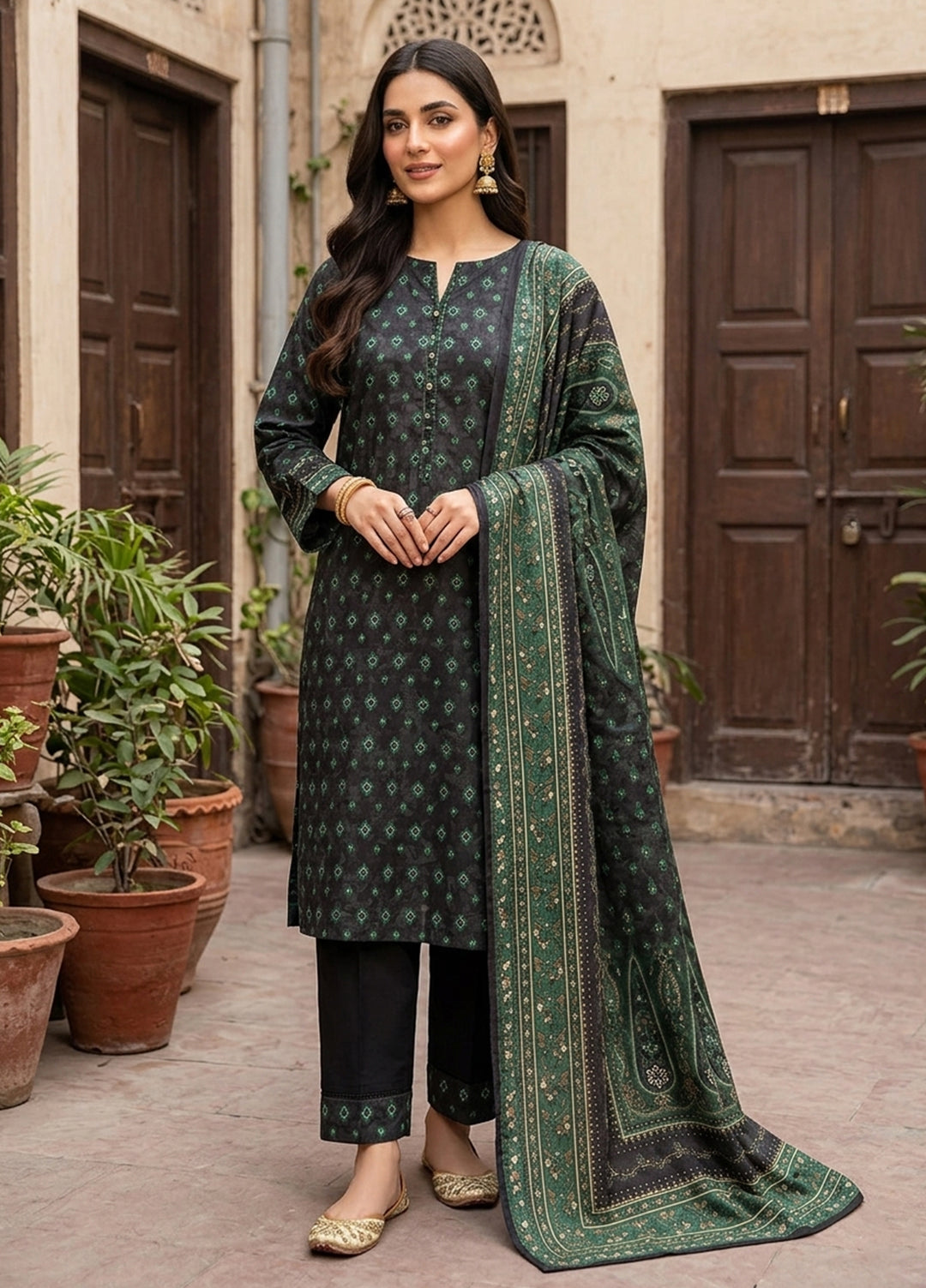 Bin Saeed Unstitched Printed Lawn 3 Piece Suit BS26ULVII D-518 - Summer Collection