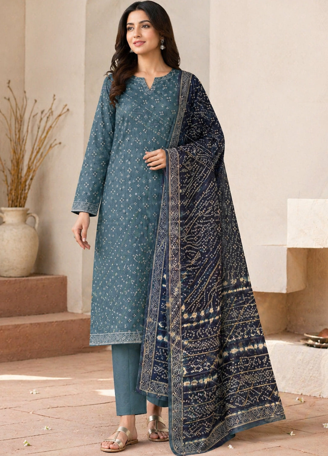 Bin Saeed Unstitched Printed Lawn 3 Piece Suit BS26ULVII S003 - Summer Collection