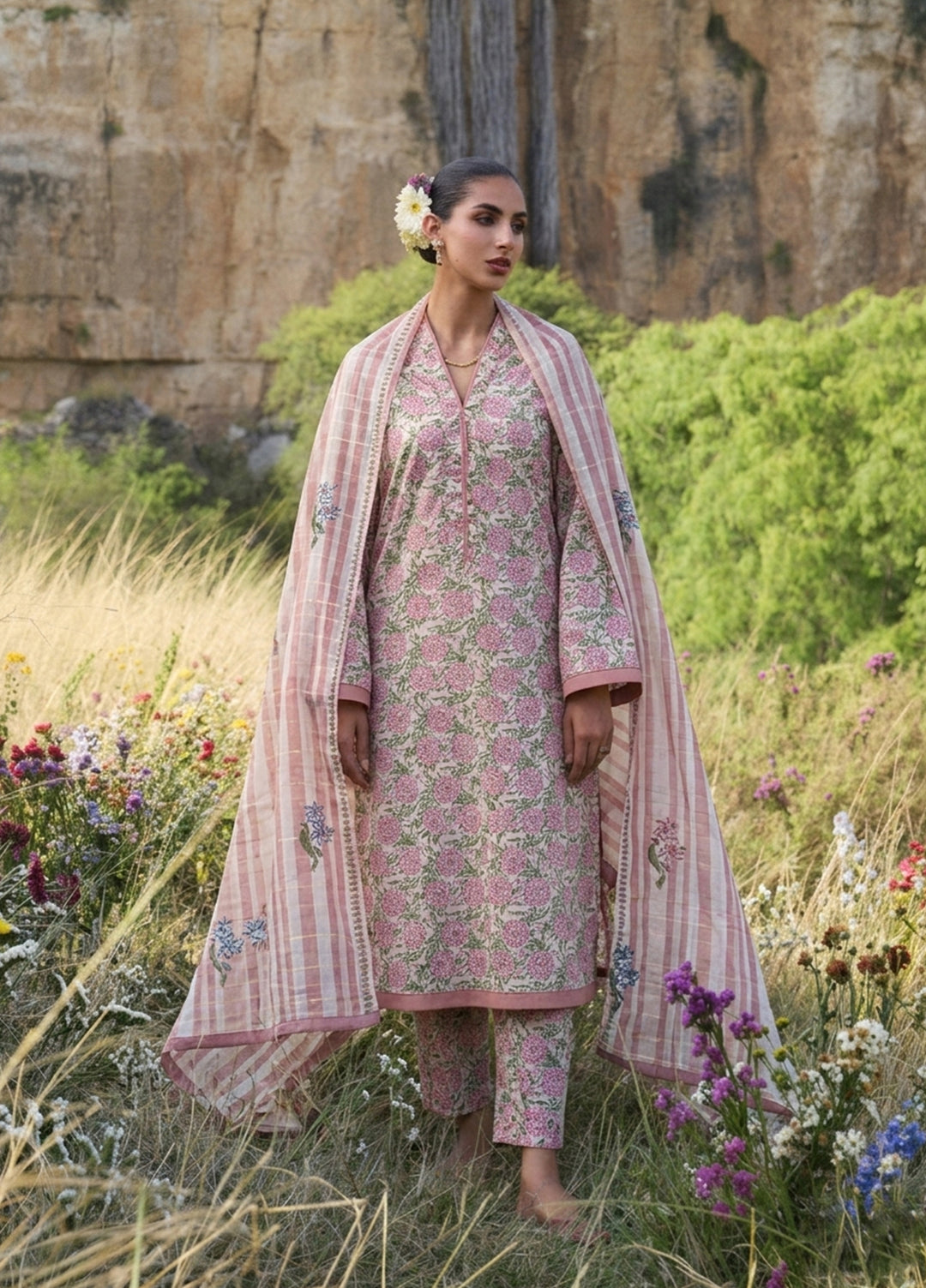 Bin Saeed Unstitched Printed Lawn 3 Piece Suit BS26UPLII BS-005 - Casual Collection