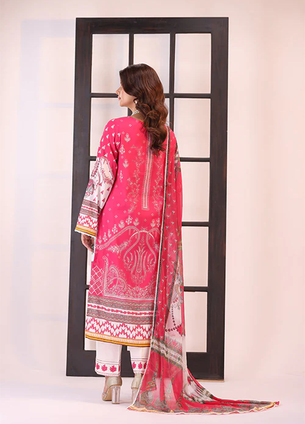 La Elise Women Unstitched Embroidered Lawn 3 Piece Suit 0001207 Sarah - Casual Collection