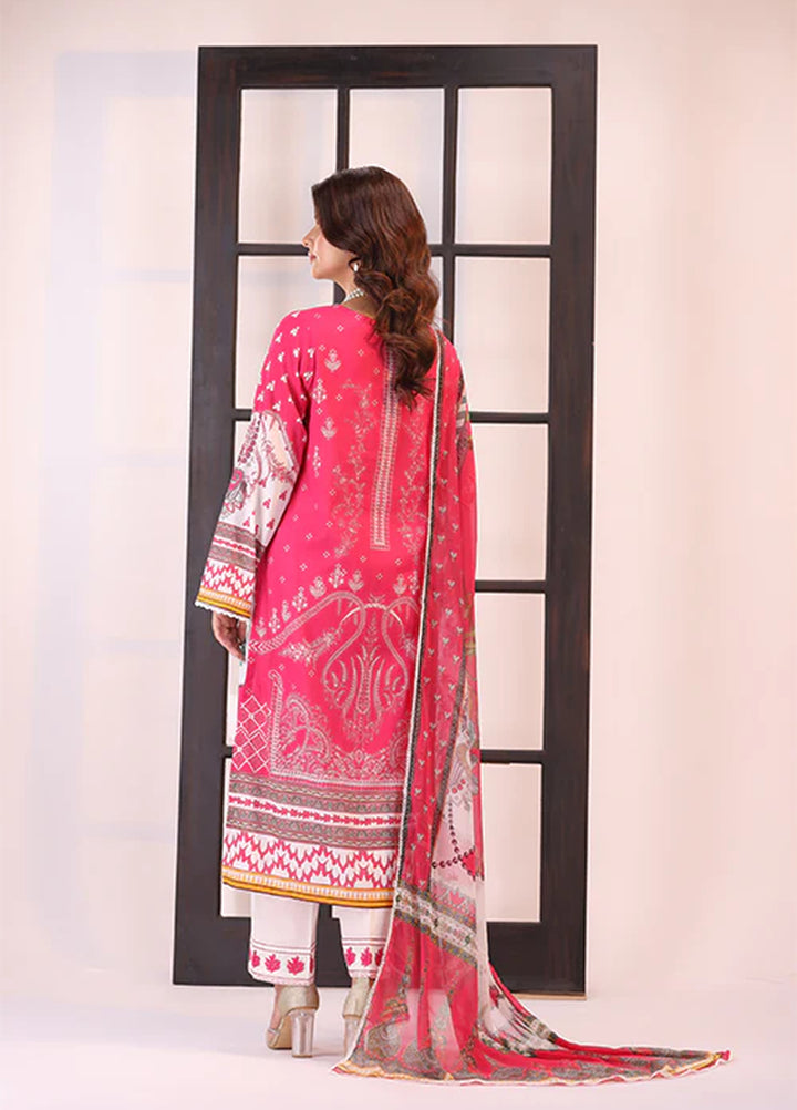 La Elise Women Unstitched Embroidered Lawn 3 Piece Suit 0001207 Sarah - Casual Collection