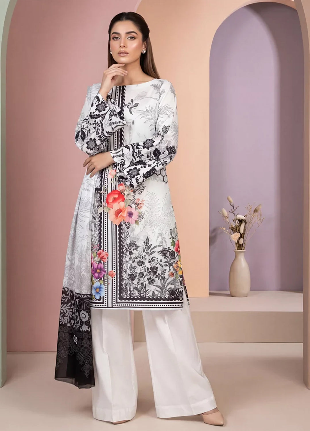 Salitex Women Unstitched Printed Lawn 3 Piece Suit SSW8U3P438 Casual Collection