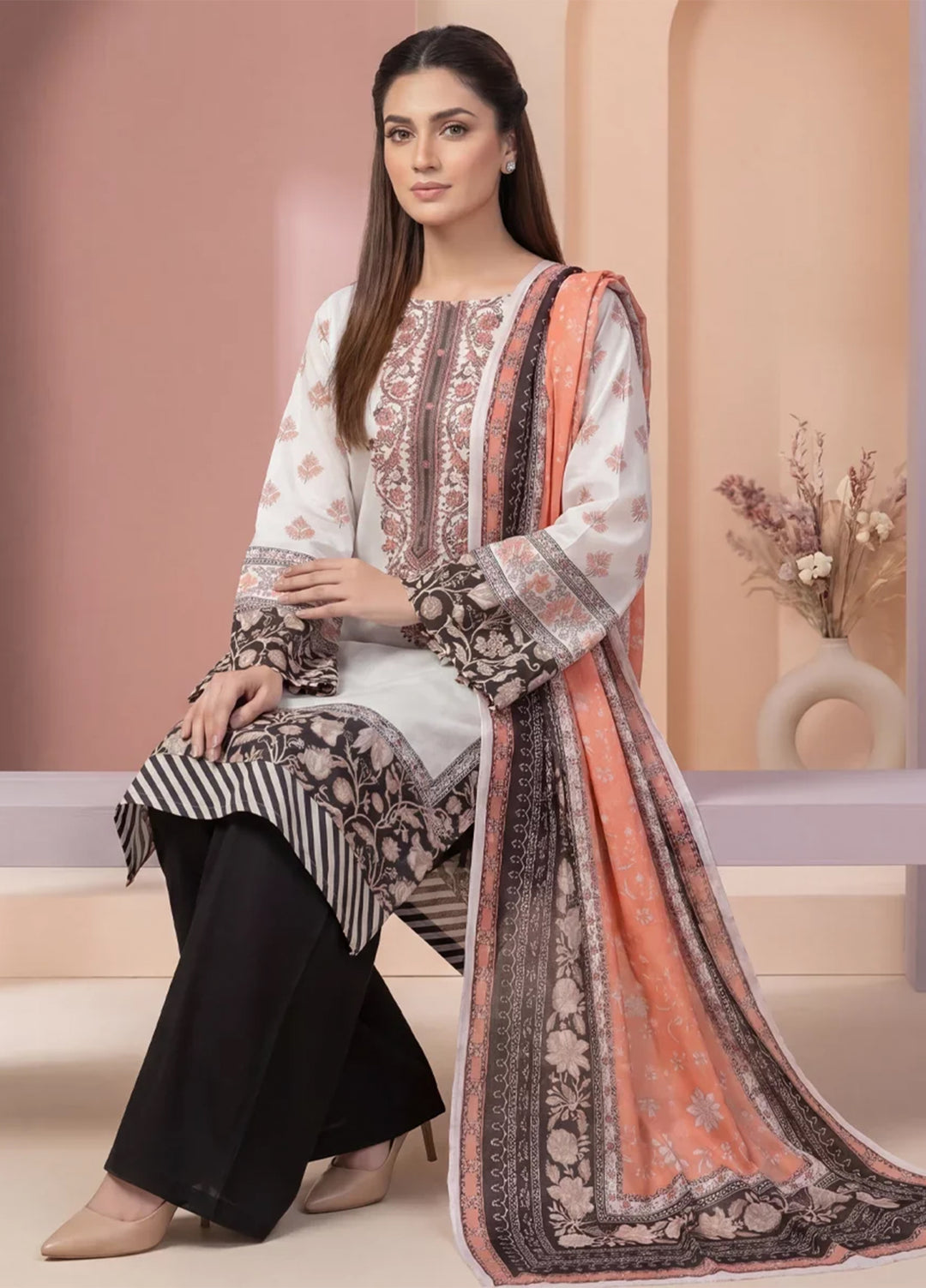 Salitex Women Unstitched Printed Lawn 3 Piece Suit SSW8U3P442 Casual Collection