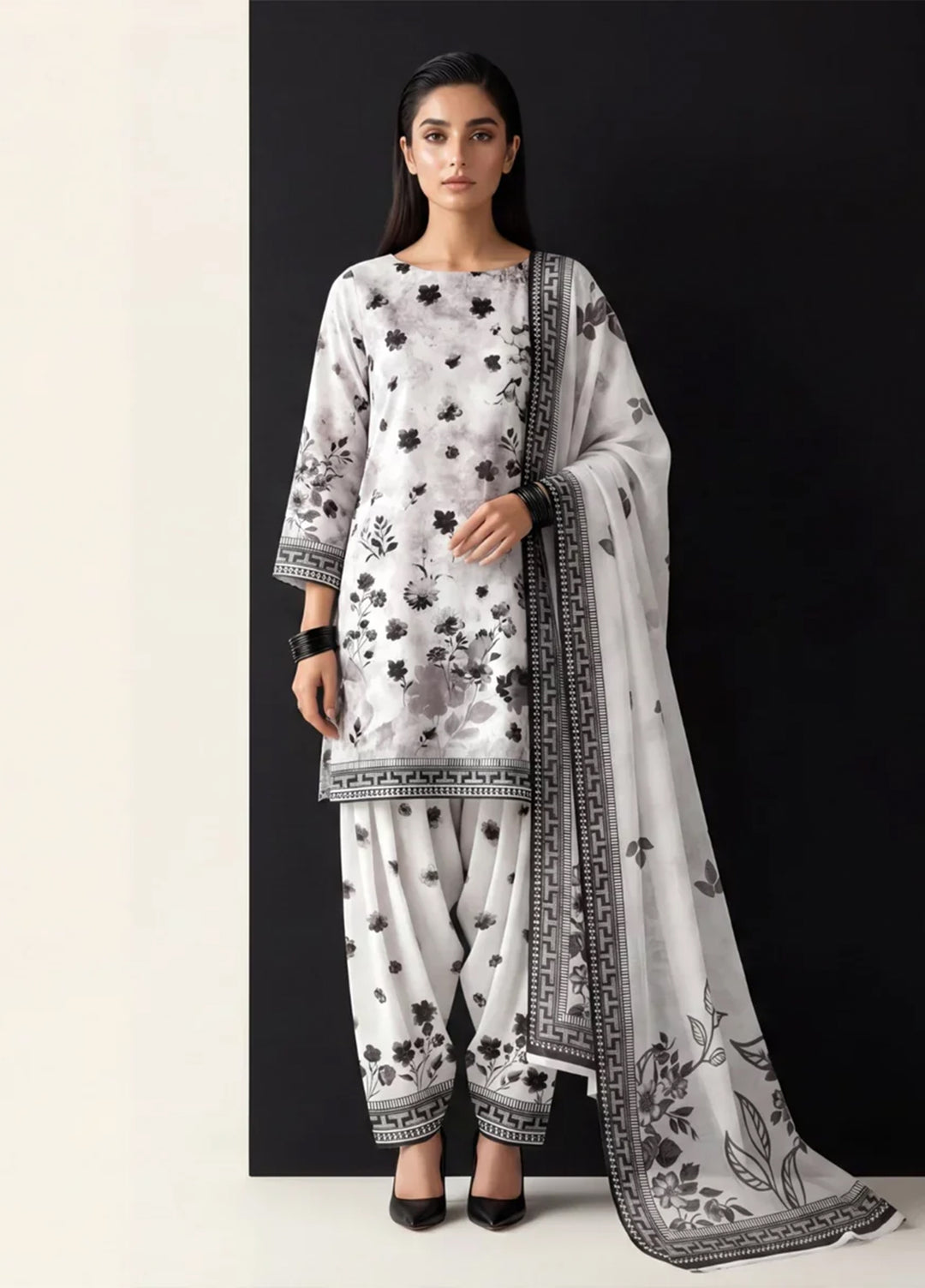 Salitex Unstitched Printed Lawn Silk 3 Piece Suit SUNS7ASI413 Casual Collection