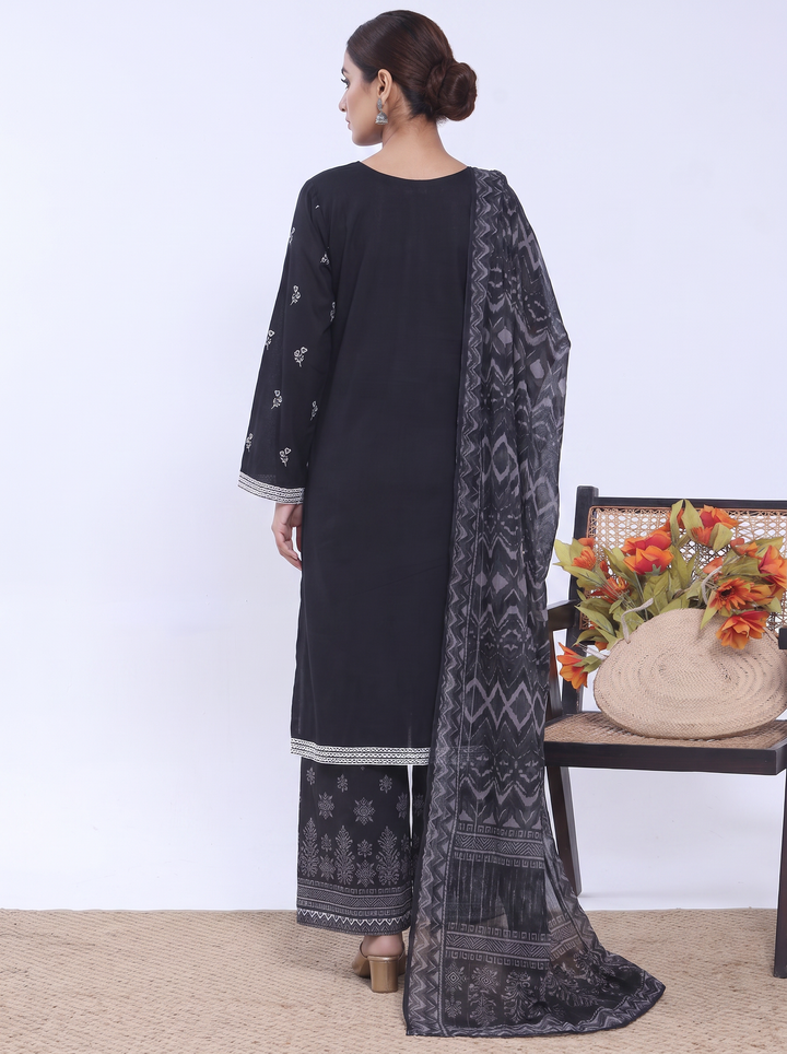HZ Textiles RTW Embroidered Cross Hatch 3 Piece Suit HZ26PCL Sbe-3P-079 - Casual Collection