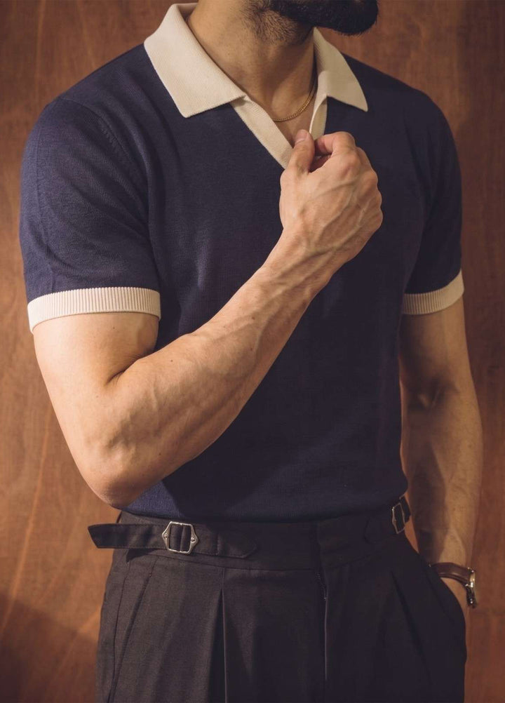 Zenetti Mens RTW Solids Cotton Polo Navy WZ-009 - Casual Collection
