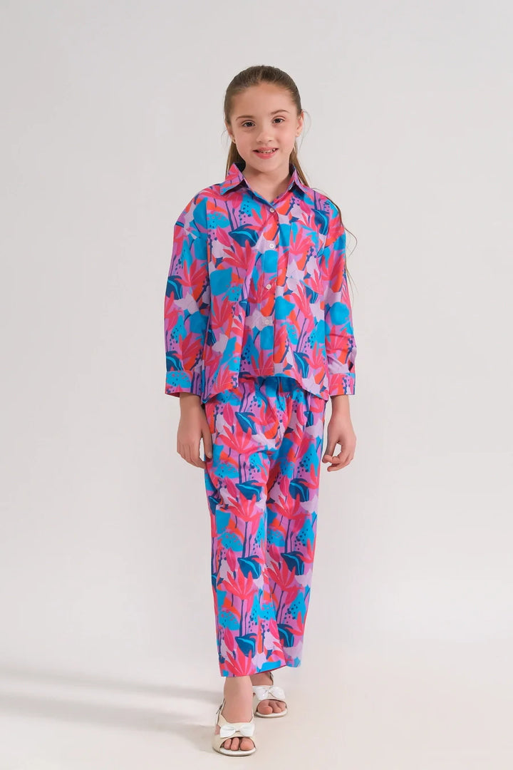 Dhaga Kids Pret Printed Poly lawn 2 Piece Capri SPD25K06 - Summer Collection