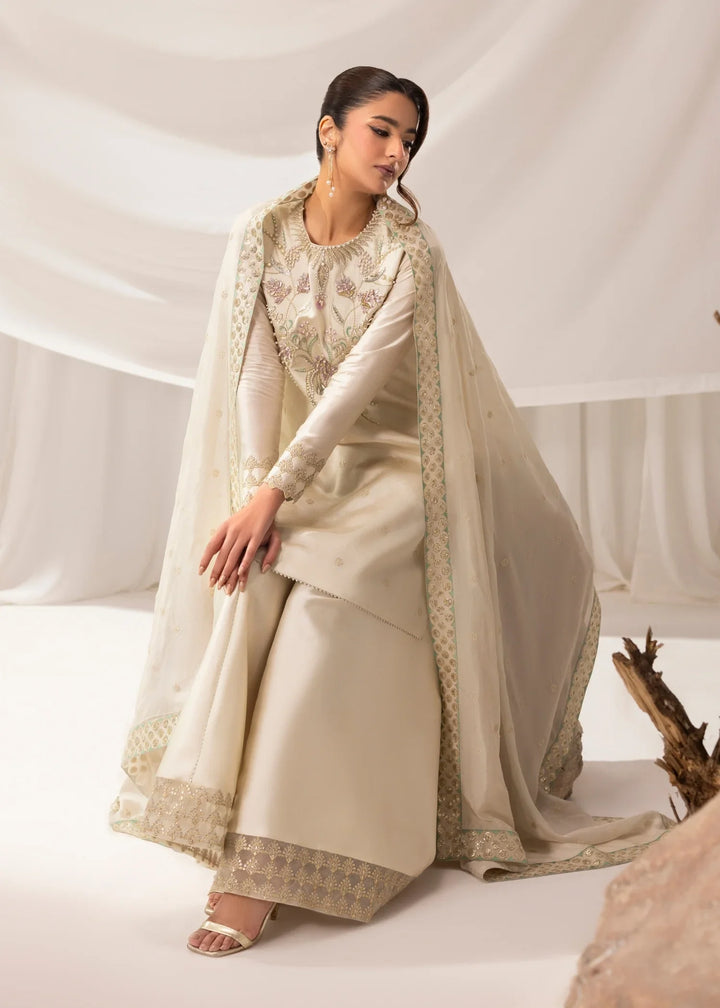 Celeste by Jamni RTW Embroidered Sheesh Silk 3 Piece Suit HALO Festive Collection