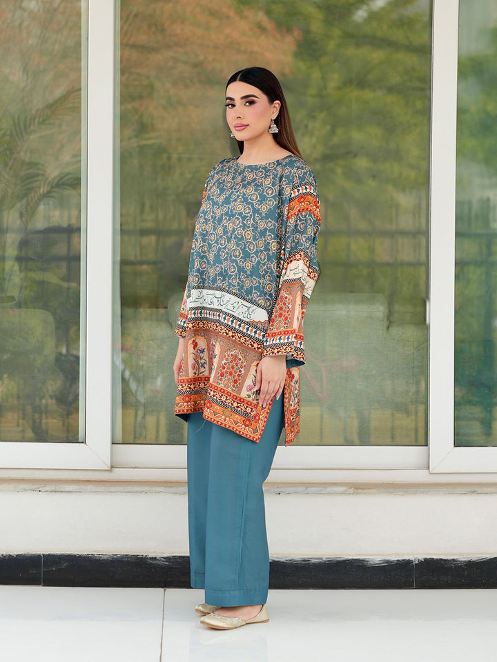 TNG Women Luxury Pret Printed Crepe 3 Piece Suit Mehraab - Casual Collection