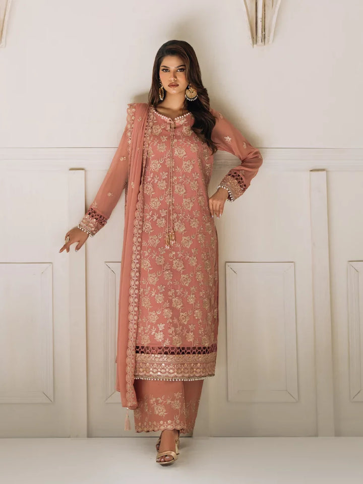 Salitex Unstitched Embroidered Chiffon 3 Piece Suit SUNS8CH506 Festive Collection