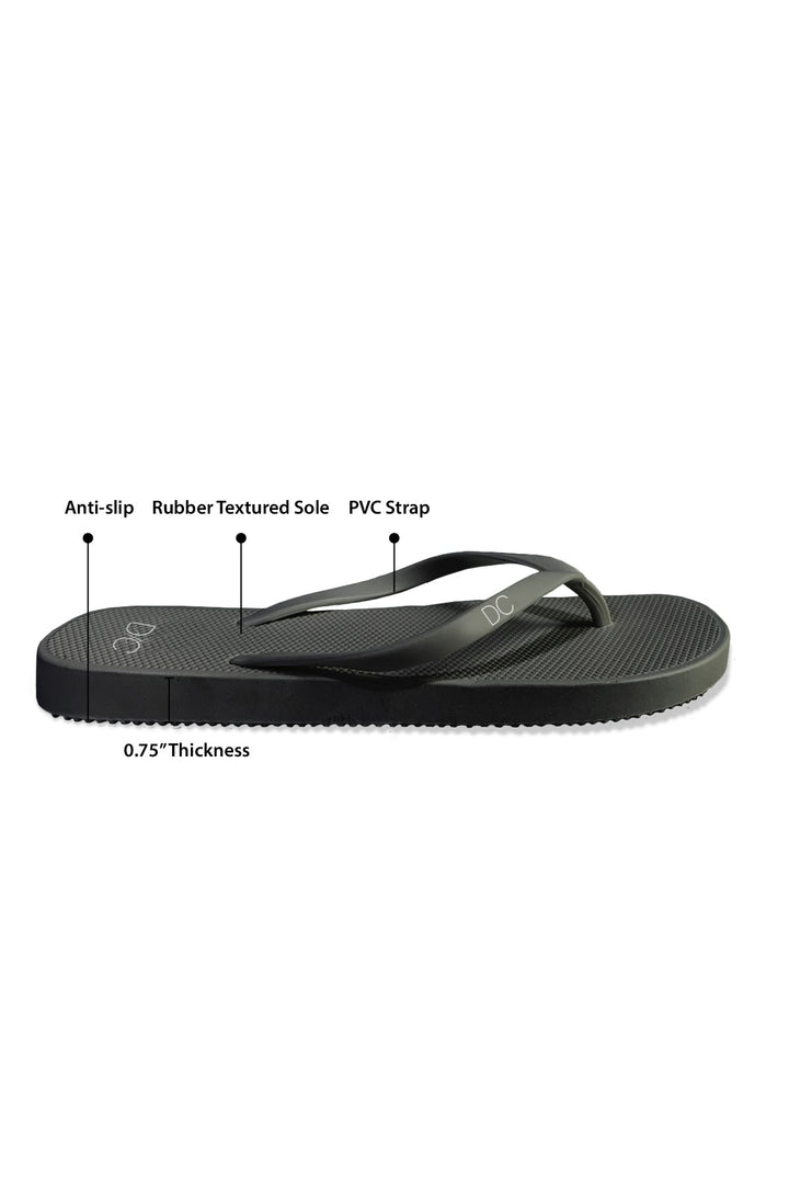 Divinely Crafted Women Flip Flops Black WR-BLK - Summer Collection