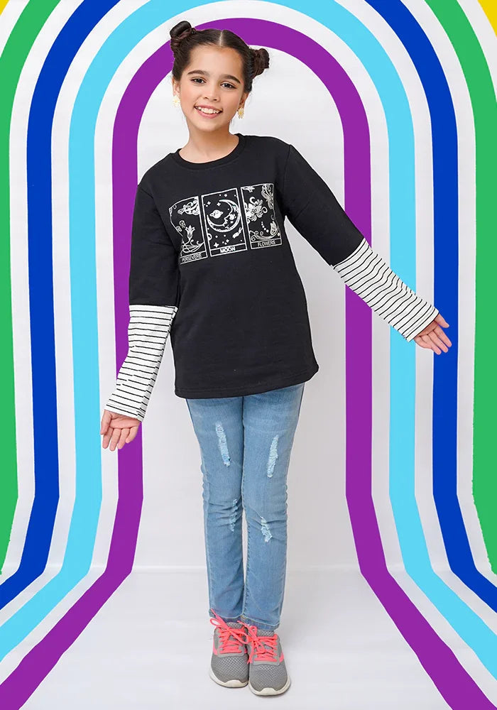 Ochre RTW Printed Terry T-Shirt Girls 1 Piece OGK-265 - Summer Collection