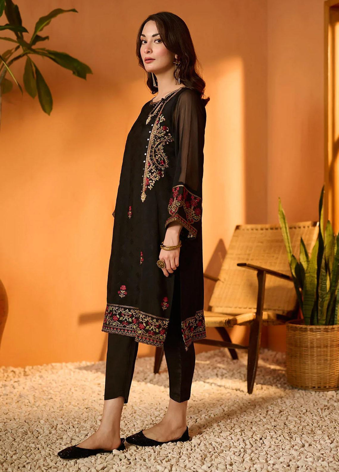 Dhanak Pret   Kurta DA-1644 BLACK