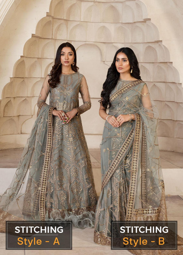 Gulzaar By Zarif Embroidered  Suits Unstitched 3 Piece ZR25UF ZFG 01 GUZEL - Luxury Collection