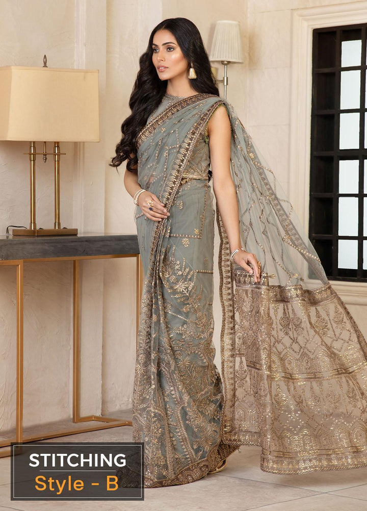 Gulzaar By Zarif Embroidered  Suits Unstitched 3 Piece ZR25UF ZFG 01 GUZEL - Luxury Collection