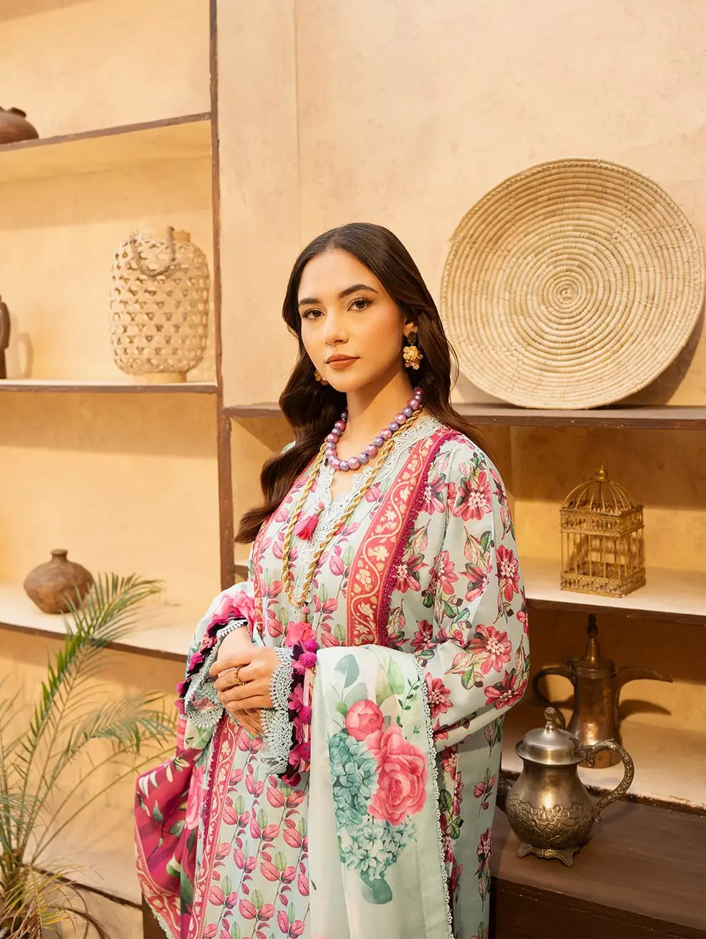 Dastaan by Menaal Unstitched Printed Lawn 3 Piece Suit ML26ULS DP-03A - Festive Collection