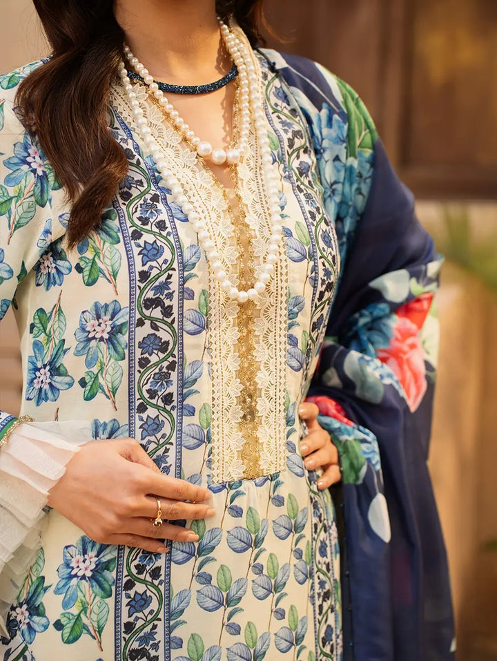 Dastaan by Menaal Unstitched Printed Lawn 3 Piece Suit ML26ULS DP-03B - Festive Collection