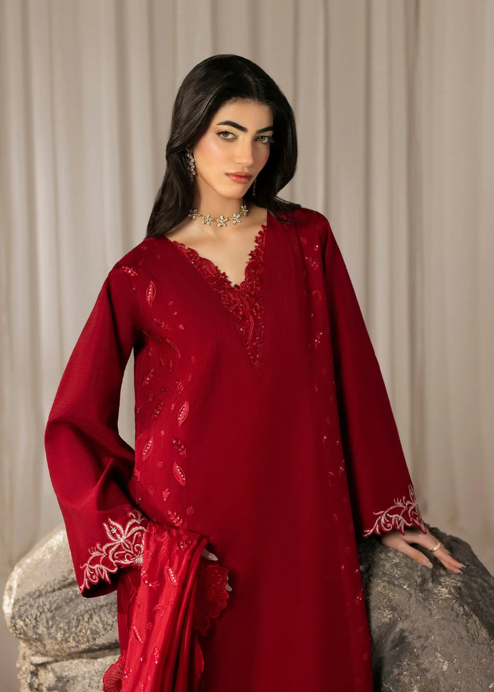 Silk Atelier by Jamni RTW Embroidered Korean Silk 3 Piece Suit CHERRY BLOOM Festive Collection