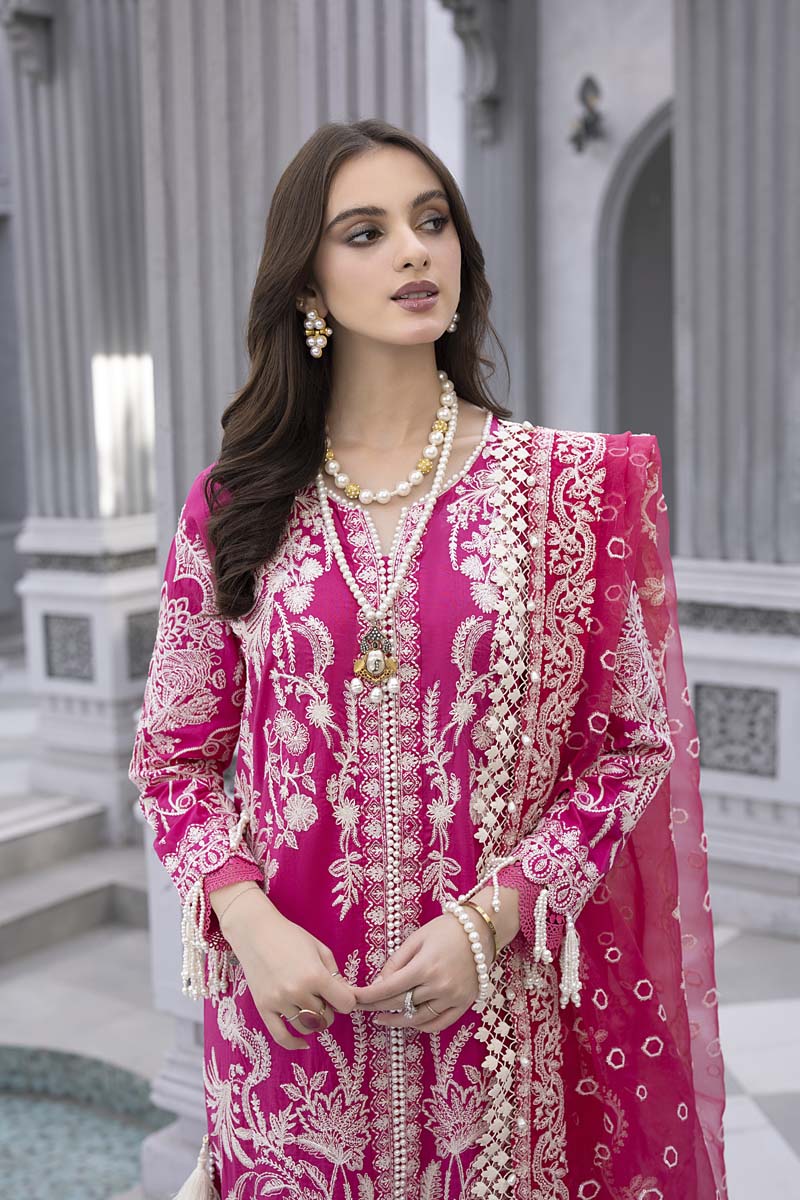 Husn E Adaa by Maham Sultan Unstitched Embroidered Lawn 3 Piece Suit MS26UHA Mahpari - Lawn Collection