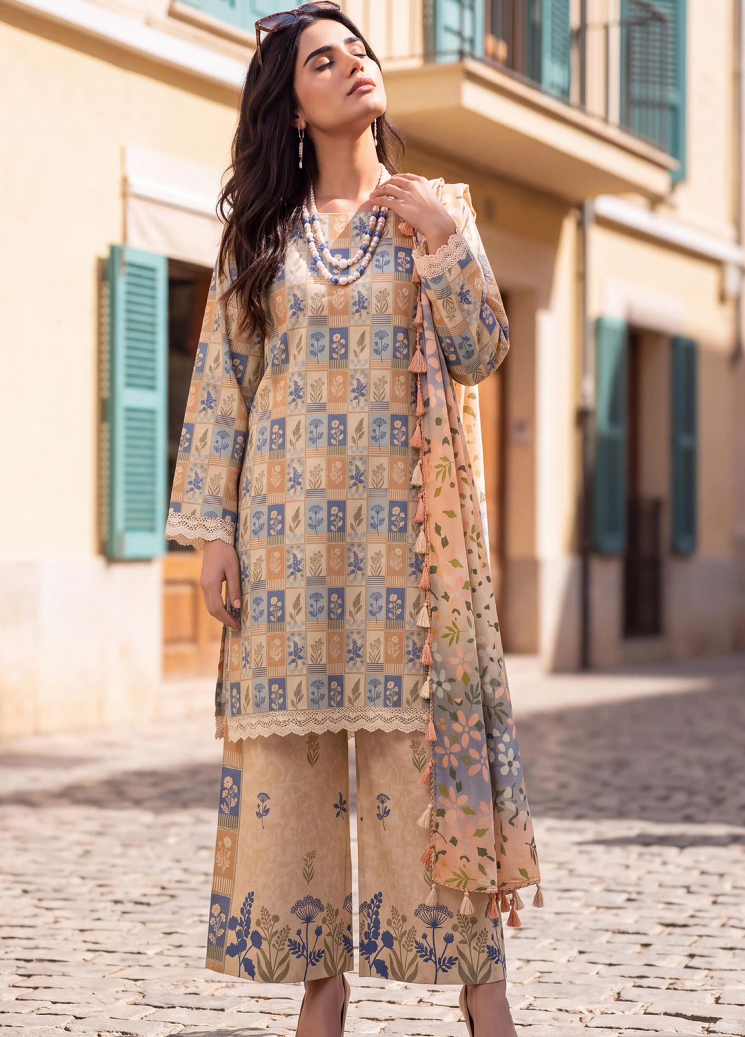 Coco by Al Zohaib Unstitched Printed Cambric 3 Piece Suit AZ26UCC D-04 - Casual Collection
