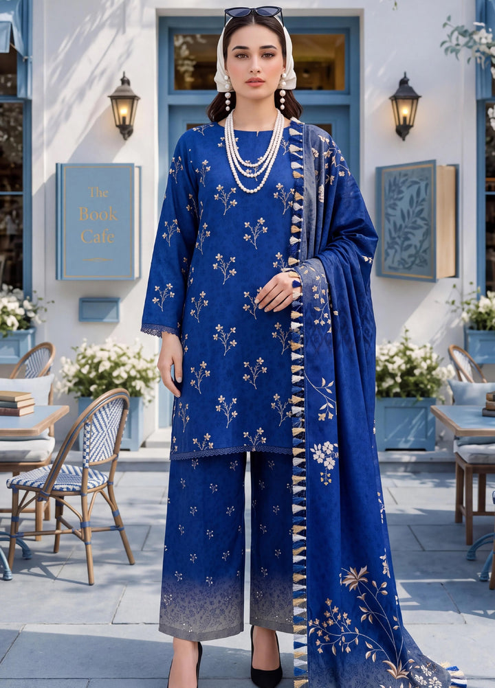 Coco by Al Zohaib Unstitched Printed Cambric 3 Piece Suit AZ26UCC D-05 - Casual Collection