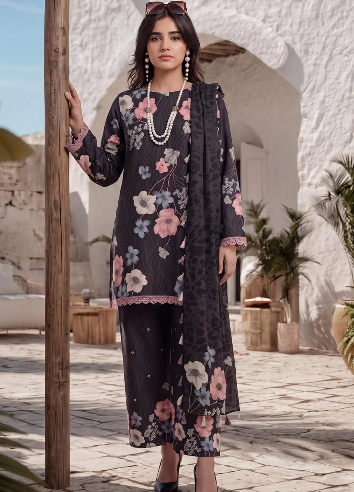 Coco by Al Zohaib Unstitched Printed Cambric 3 Piece Suit AZ26UCC D-09 - Casual Collection